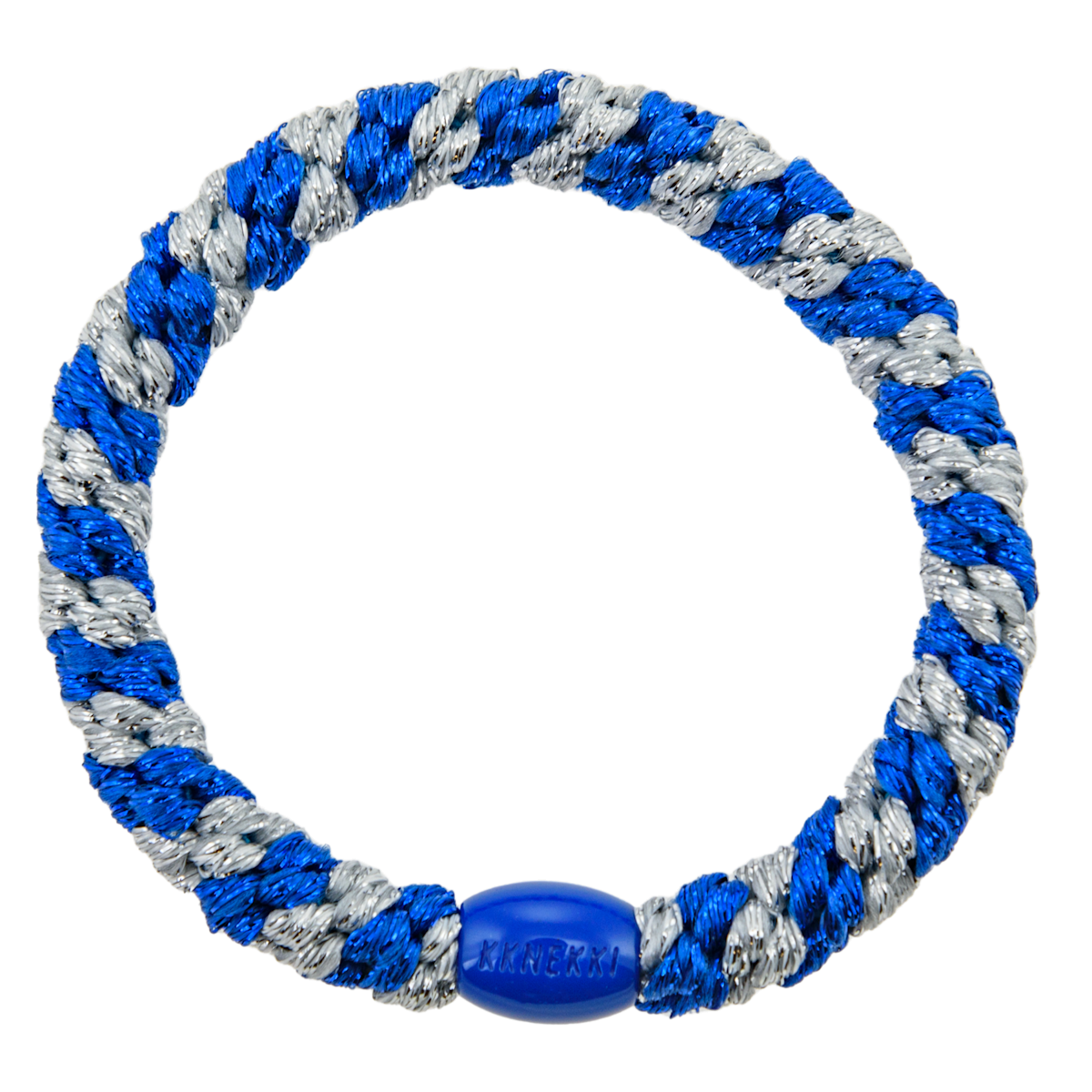 KKNEKKI Electric Blue Glitter Silver Glitter Stripe