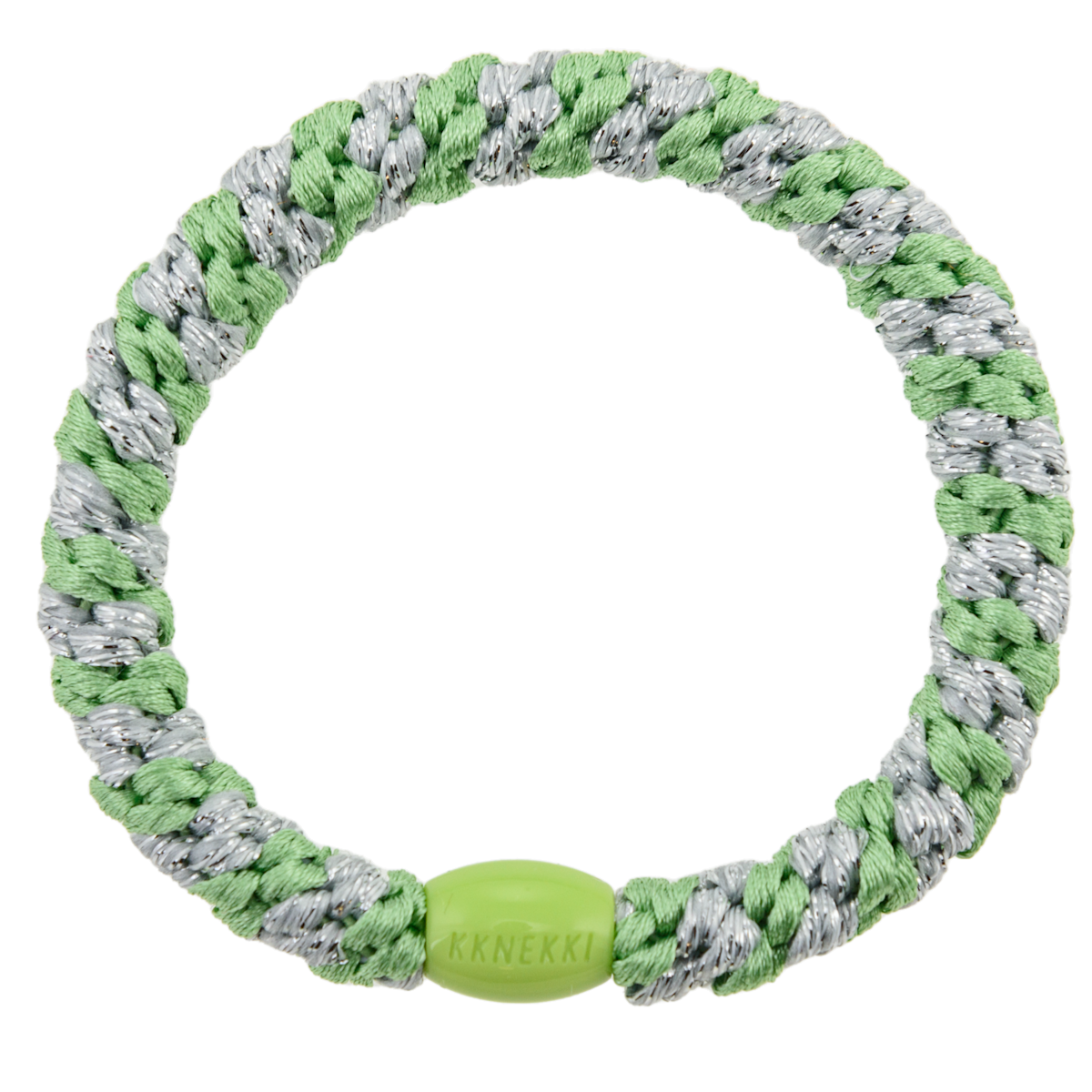 KKNEKKI Lind Green Silver Glitter Stripe