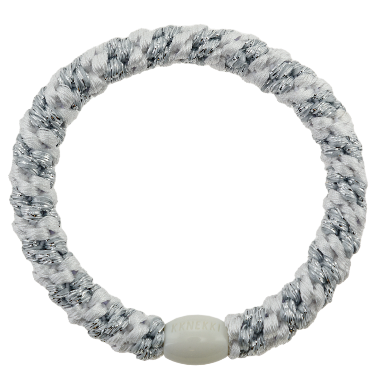 KKNEKKI White silver glitter Stripe