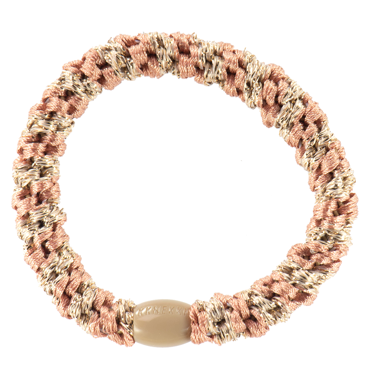 KKNEKKI Peach Coral-Beige glitter stripe
