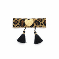 Pulsera dorada animal print corazon