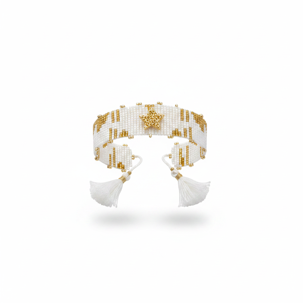 Pulsera pequeña blanca boca
