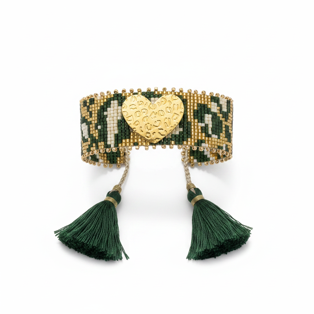 Pulsera dorada corazón